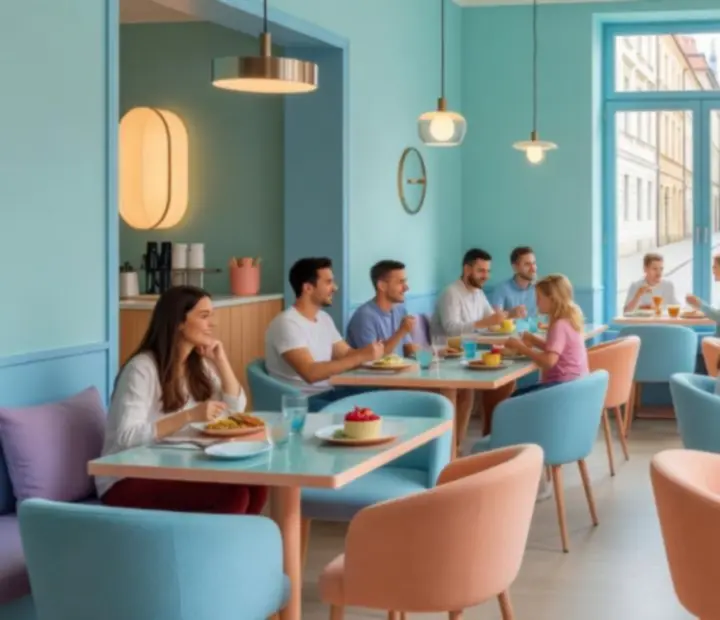 Interiér moderní restaurace CentralMeetingG