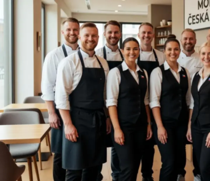 Tým restaurace CentralMeetingG – kuchaři, obsluha a organizátoři